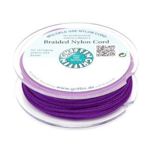 Fil de jade / Fil nylon tressé européen Griffin 0.5 à 0.8 mm Amethyst x25m