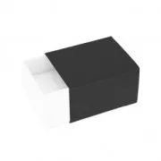 Boite pour bague 5x4.3x3 cm cm Blanc/Noir Mat x1