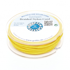 Fil de jade / Fil nylon tressé européen Griffin 1 mm Yellow x25m