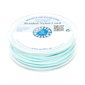 Fil de jade / Fil nylon tressé européen Griffin 1 mm - Turquoise x25m