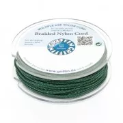 Fil de jade / Fil nylon tressé européen Griffin 1 mm Dark Green x25m
