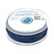 Fil de jade / Fil nylon tressé européen Griffin 1 mm Dark Blue x25m