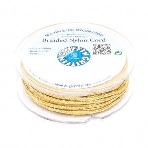 Fil de jade / Fil nylon tressé européen Griffin 1 mm Amber x25m