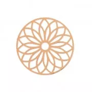 Intercalaire laser cut rosace 24 mm doré rose x1