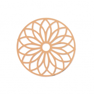 Intercalaire laser cut rosace 24 mm doré rose x1