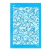 Silk Screen Moiko pour Pâte polymère 74x105 mm - Motif feuille jungle 7.21