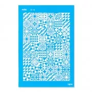 Silk Screen Moiko pour Pâte polymère 74x105 mm - Motif mandalas effet carreau ciment 6.13