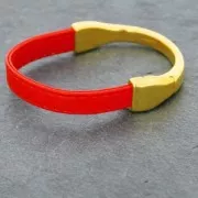 Fermoir demi bracelet aimanté pour lacet 10 mm bronze x1