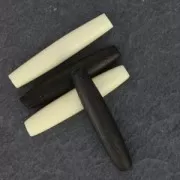 Perles olive hair pipe en os 36x6 mm Noir x5