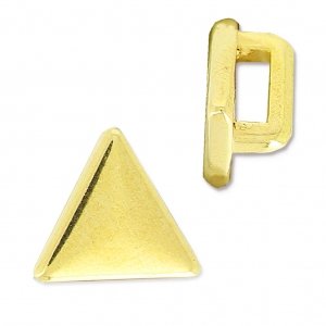 Poussoir slider triangle pour lacet 5 mm Doré à l'or fin x1