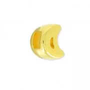 Poussoir slider demi-lune pour lacet 3 mm Doré à l'or fin x1