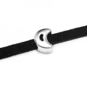 Poussoir slider demi-lune pour lacet 3 mm doré rose x1