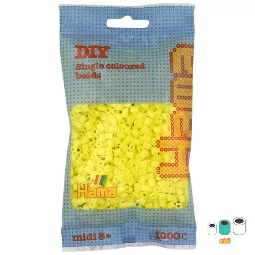 Perles à repasser Hama MIDI 5 mm Jaune Pastel (n°43) x1000