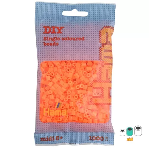 Perles à repasser Hama MIDI 5 mm Orange Néon (n°38) x1000