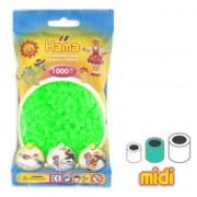 Perles à repasser Hama MIDI 5 mm Vert Néon (n°37) x1000|raw }}