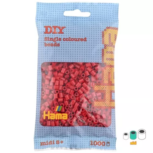 Perles à repasser Hama MIDI 5 mm Rouge foncé Noël (n°22) x1000