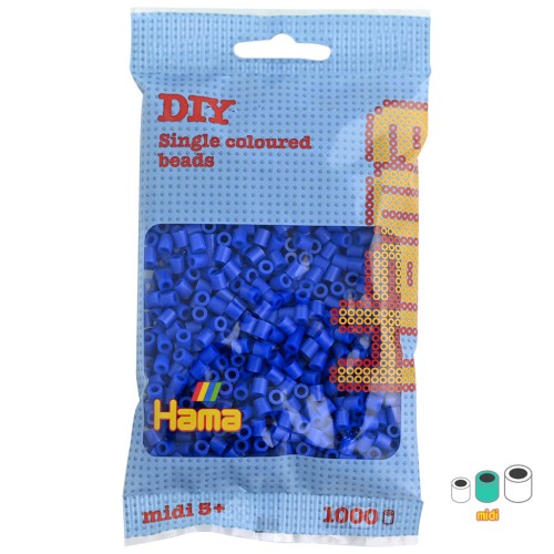 Perles à repasser Hama MIDI 5 mm Bleu foncé (n°08) x1000