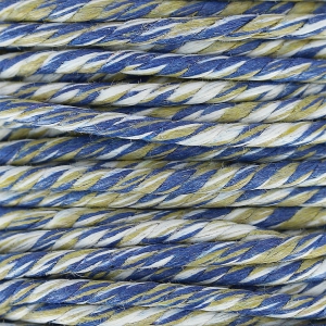Cordon de coton twisté 2.5 mm Beige/Bleu/Blanc x 1 m