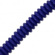 Perles rondelles Heishi en résine 8x2 mm Cobalt x180
