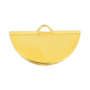 Embout pince demi-lune 19.5x11.5 mm Doré à l'or fin x1|raw }}