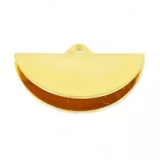 Embout pince demi-lune 19.5x11.5 mm Doré à l'or fin x1