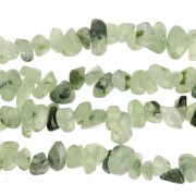 Perles chips 8 - 11 mm en pierre gemme - Quartz Rutile x76cm