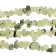 Perles chips 8 - 11 mm en pierre gemme  - Quartz Rutile x85cm