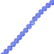Perles rondelles facettées - rondes aplaties -4.5x3.5 mm Cobalt x42cm|raw }}