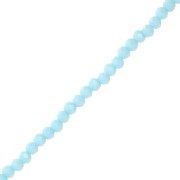 Perles rondelles facettées - rondes aplaties - 3.5x3 mm Bleu clair x35cm|raw }}