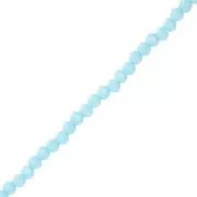 Bleu Clair - Perles rondelles facettées - rondes aplaties - 3.5x3 mm Bleu clair x35cm Perles rondelles facettées - rondes aplaties - 3.5x3 mm Bleu clair x35cm