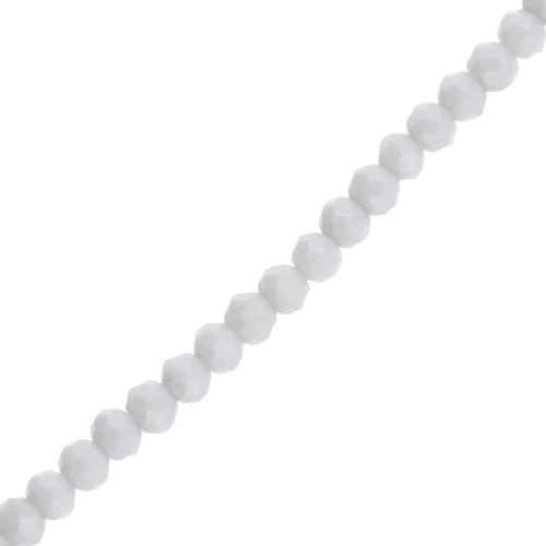 Perles rondelles facettées - rondes aplaties - 3.5x3 mm Grey Opal x36cm
