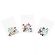 Perles Rondes facettées en agate teintée 6 mm Corn Flower Blue x15