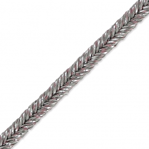 Soutache metallic fabrication italienne 2 mm Greige/argenté x1m