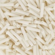 Slender bugles Miyuki 1.3x6 mm BGLS-2021 - Opaque Cream Mat x10g|raw }}