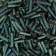 Slender bugles Miyuki 1.3x6 mm BGLS-2008 - Metallic Patina Iris Mat x10g