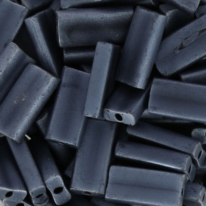 Rectangle Beads Miyuki 4x9 mm RECT-2001 - Gunmetal Mat x8g