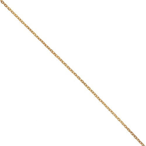 Chaîne maille forçat limée 1,2x1,7 mm en Argent 925 doré à l'or fin x 1m