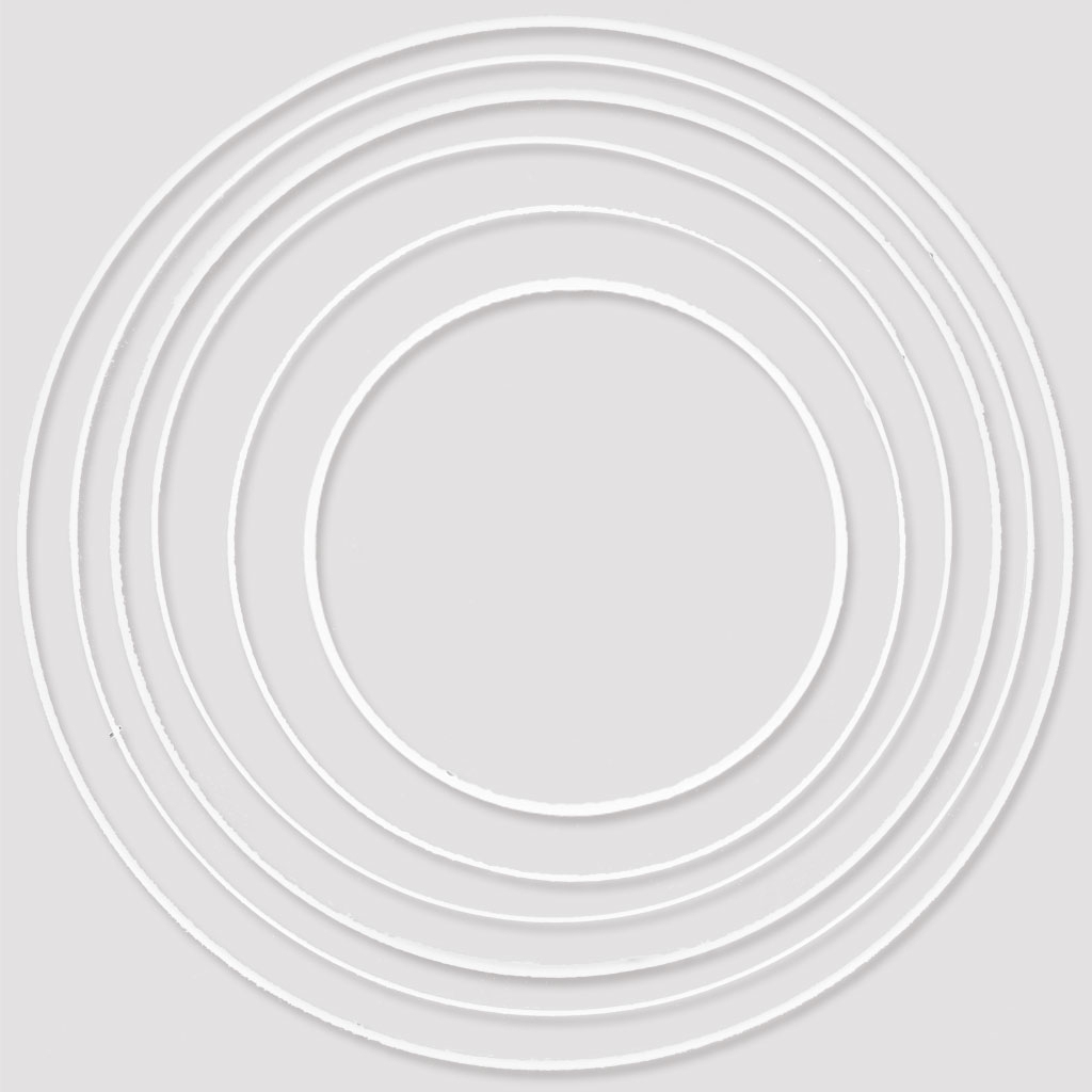 Lot De 4 Cerceaux En Métal Blanc - 20 Cm De Diamètre, 3 Mm D'épaisseur - Pour Attrape-rêves, Macramé, Décoration Murale DIY