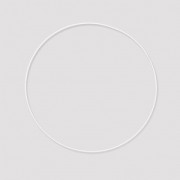 Cercle nu en métal pour attrape rêves suspension et abat-jour 18cm Blanc|raw }}