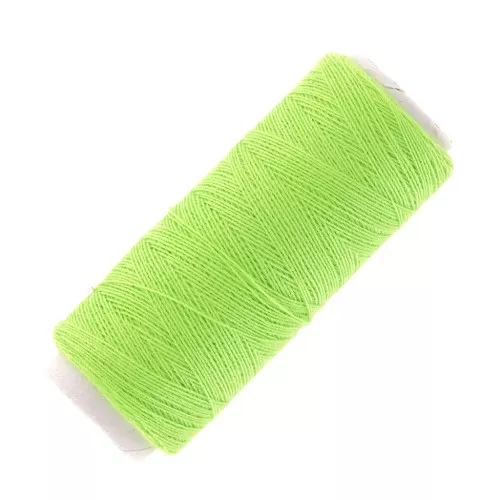 Bobine de fil imitation coton pour réaliser ses pompons Vert Fluo x120m