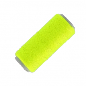 Bobine de fil imitation coton pour réaliser ses pompons Jaune Fluo x120m