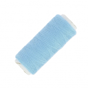 Bobine de fil imitation coton pour réaliser ses pompons Bleu Ciel x120m