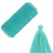 Bobine de fil imitation coton pour réaliser ses pompons Rouge x120m