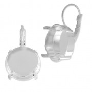 Dormeuses porte-cabochons PureCrystal 1122 Rivoli 18 mm - Argenté x2|raw }}