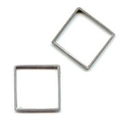 Intercalaires carrés 18 mm argenté vieilli x6|raw }}