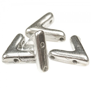 Perles en verre avec 3 trous forme V AVA® Bead 10x4 mm Labrador x10