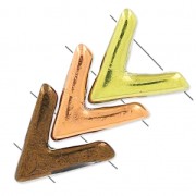 Perles en verre avec 3 trous forme V AVA® Bead 10x4 mm Labrador x10