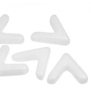 Perles en verre avec 3 trous forme V AVA® Bead 10x4 mm Chalkwh. Shimmer x10