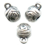 Perles métal attache breloques 9x7 mm argenté vieilli x4|raw }}
