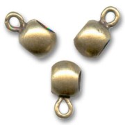 Boules métal attache breloques 10x8 mm bronze x4|raw }}
